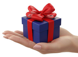 Holiday Gift in Hand PNG