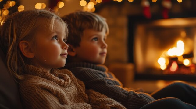 Side view of young caucasian siblings enjoying gigapixel technology outdoor park photography natural light side profile family bonding