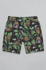 Floral Shorts with Black Background