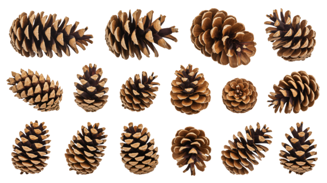 Detailed pine cone assortment brings natural earthy elements