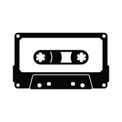 Retro audio cassette tape icon for music and nostalgia