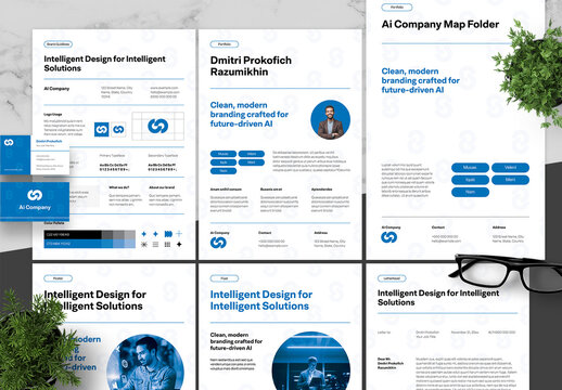 Blue And Black Brand Guidline AI Company