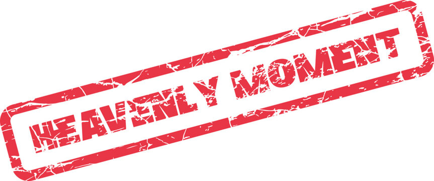 Heavenly Moment Grunge Red Seal Message for Precious Instances and Special Occasions