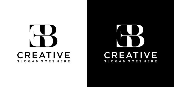 EB or BE initial letter logo design vector concept