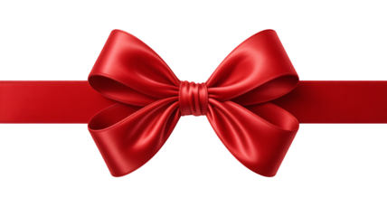 Elegant red ribbon bow for gifts celebrations and special occasions