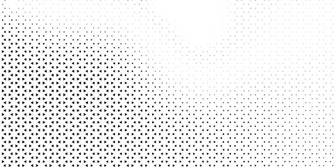 Abstract triangle halftone gradient background pattern in monochrome geometric style. Modern trendy design in Vector Illustration