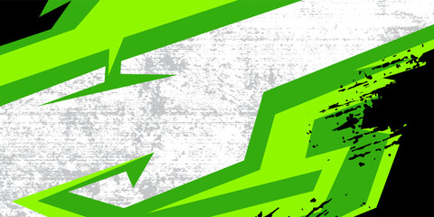 Energetic green abstract grunge background with bold angular shapes, dynamic stripes, and distressed texture design. for extreme sports themes, racing graphics, poster layouts, decals, digital artwork