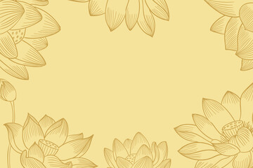 Lotus Flower Line Art Background