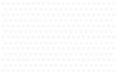 ベビーピンクのミニハートのパターン背景　枠のみ　Web