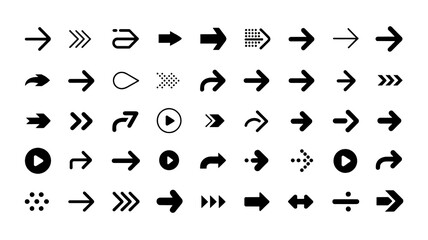 Obraz premium Versatile arrow collection for UI design elements and navigation icons use