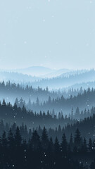 winter mountain landscape