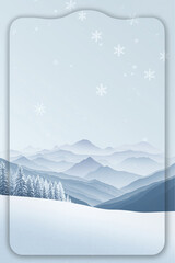 winter landscape with snow