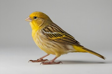Atlantic Canary Isolated on White Background, isolated white background 