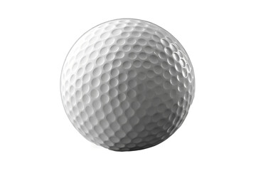 Closeup Golf Ball Isolated on Transparent Background