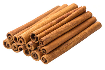 Aromatic Cinnamon Sticks Isolated on Transparent Background