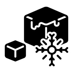 Ice icon, glyph icon style