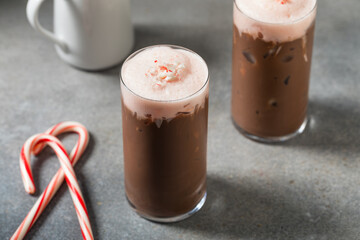 Cold Refreshing Peppermint Mocha Latte