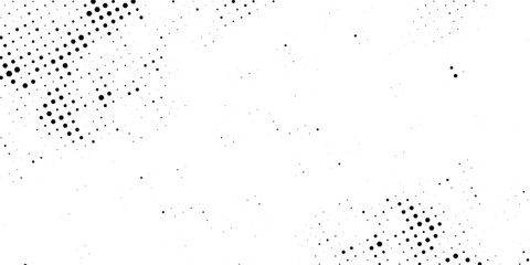 Grunge halftone gradient background. Faded grit noise texture. White and black sand wallpaper. futuristic technology concept