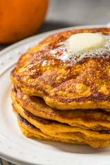 Sweet Homemade Autumn Pumpkin Pancakes