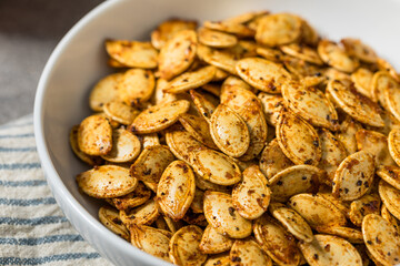 Roasted Homemade Spicy Pumpkin Seeds