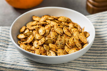 Roasted Homemade Spicy Pumpkin Seeds