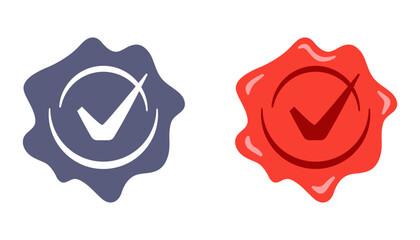 Realistic sealing stamp vector. Vector illustration