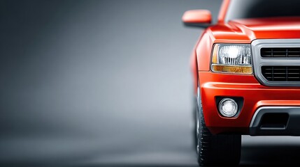 Modern red car showcasing sleek automotive design, vehicle exterior details, and dynamic driving experience for transportation, automotive, and vehicle market