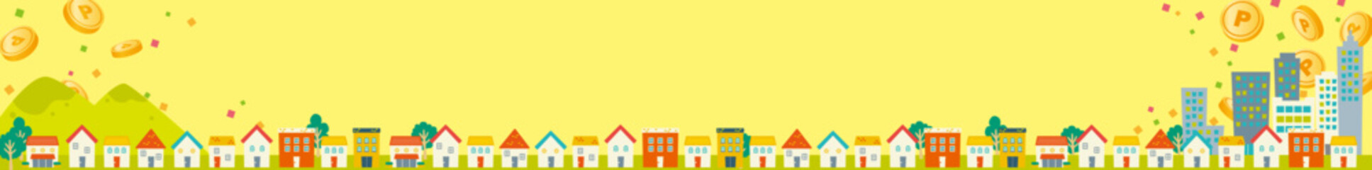 Illustrated cityscape background