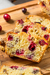 Homemade Autumn Cranberry Bread Loaf
