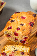 Homemade Autumn Cranberry Bread Loaf
