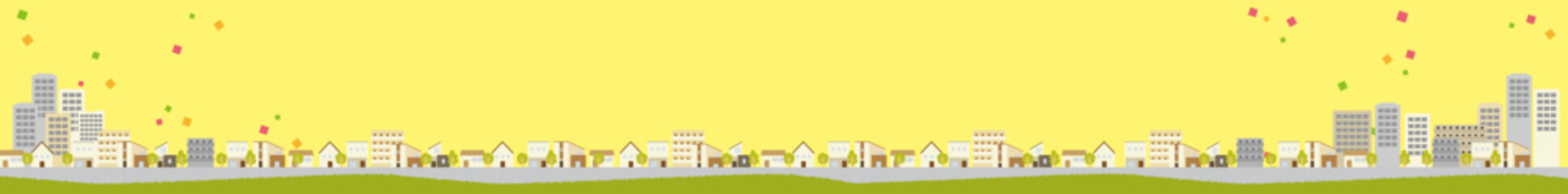 Illustrated cityscape background