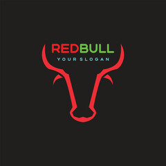vector illustration of a creative idea symbol of red bull