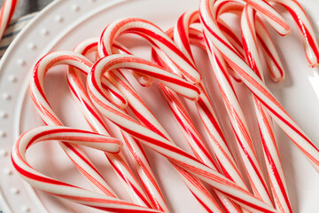 Sweet Organic Red and White Christmas Peppermint Candycanes