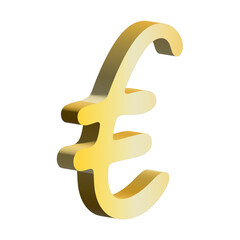 Fototapeta premium 3d euro currency symbol. Single element for design