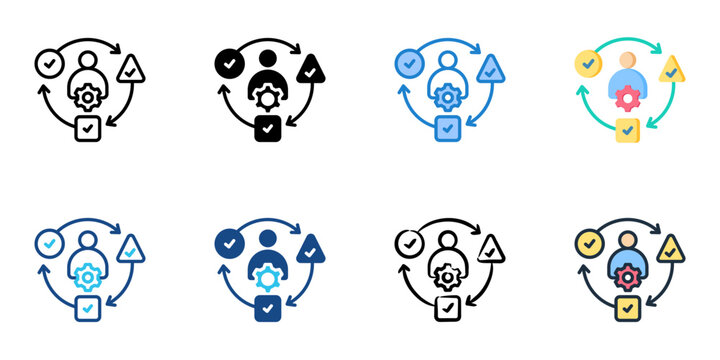 Adaptation icon set multiple style collection vector illustration 
