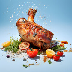 Fried leg duck with potato salad
lifeforstock