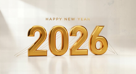 2026 Golden New Year Celebration — Happy New Year Greeting
