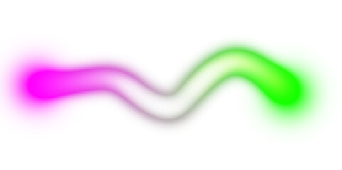 Neon glowing light streak rays wave shaped overlay PNG. Abstract glowing neon lights flow rays lens flare or light beams effect, transparent background.