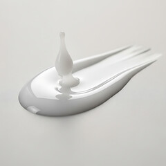 Fototapeta premium Elegant white cream swirl with a delicate peak on a clean surface for beauty concepts