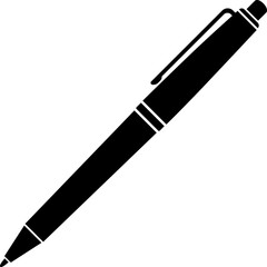 Vector illustration of a pen silhouette
