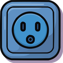 Colorful Power Icons  Flat Vector Multi-Outlet Adapters and Plugs