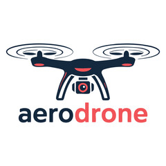 Aerodrone logo design illustration