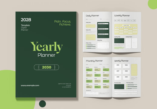 Yearly Planner Template Layout