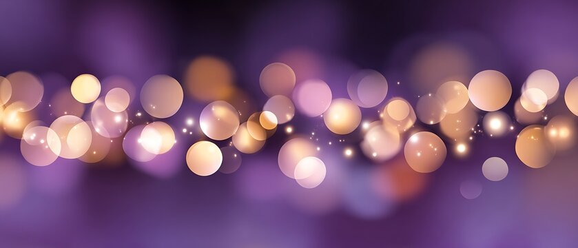 Abstract Background with Blurry Lights and Soft Bokeh Effect in Purple Tones