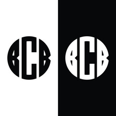 BCB Creative Rounded Letter Logo Concept Stock Vector And Vector Art.