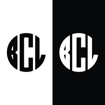 Letters BCL creative circle logo design icon Stock Vector.