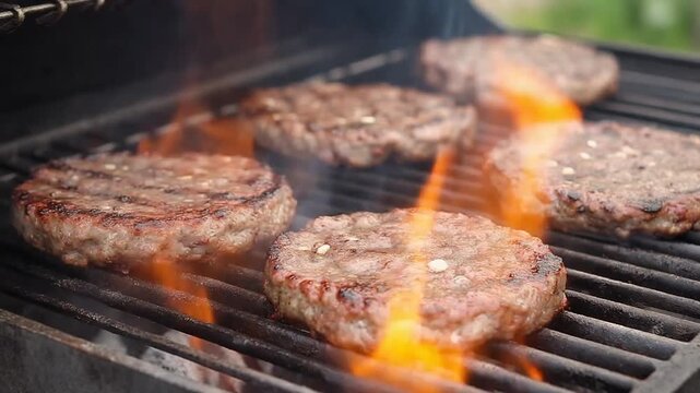 Boiling water techniques and tips for perfect cooking results at home. Enjoy the sight of beef burgers sizzling on the grill as flames dance and the aroma fills the air on a warm day.