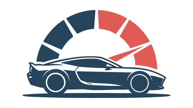Sports car speed performance logo