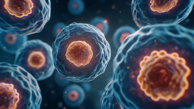 Stunning Close-Up of Microscopic Cells Illustrating Biology and Life Sciences