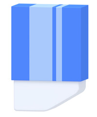 Stylized Blue Eraser Icon